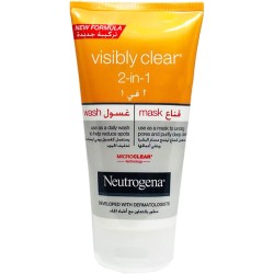 نيوتروجينا فيسيبيلي كلير 2 في 1 غسول ماسك 150 مل نيوتروجينا فيسيبيلي كلير 2 في 1 غسول ماسك 150 مل