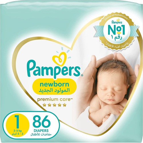 PAMPERS PREMIUM CARE DIAPERS NO.1 (86D)