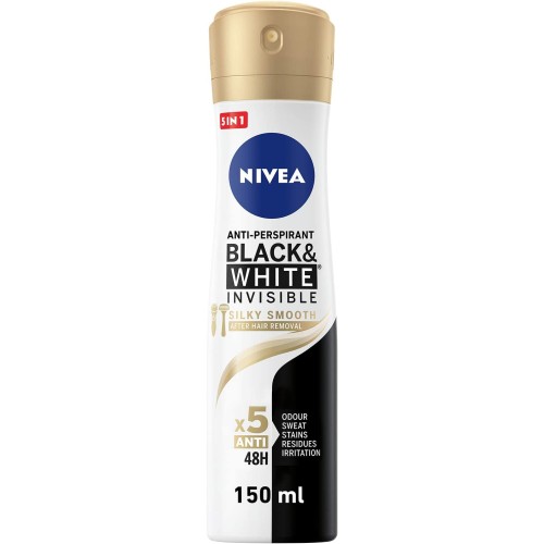 NIVEA DEO SPRAY INVISIBLE BLACK WHITE SILKY SMOOTH 200ML