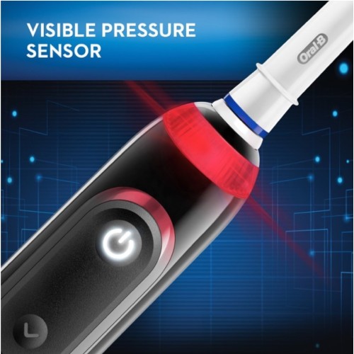 فرشاة أسنان كهربائية قابلة لإعادة الشحن من أورال بي مع حقيبة سفر سوداء