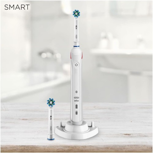 أورال بي فرشاة أسنان سمارت الكهربائية 4 4000 إن القابلة لإعادة الشحن مع إمكانية الاتصال بالبلوتوث أورال بي فرشاة أسنان سمارت الكهربائية 4 4000 إن القابلة لإعادة الشحن مع إمكانية الاتصال بالبلوتوث