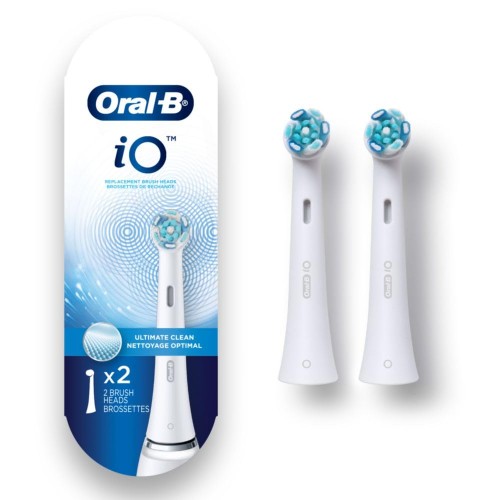 ORAL-B IO RB CW-2 ULTIMATE CLEAN WHITE TOOTHBRUSH HEADS - PACK OF 2 COUNTS