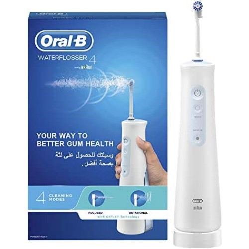 أورال بي خيط تنظيف الأسنان المائي 4 بالدفع المائي الكهربائي أورال بي خيط تنظيف الأسنان المائي 4 بالدفع المائي الكهربائي