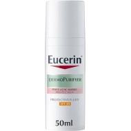 Eucerin DermoPurifyer سائل وقائي للتحكم في زيوت البشرة بعامل حماية من الشمس 30 أبيض 50 مل
