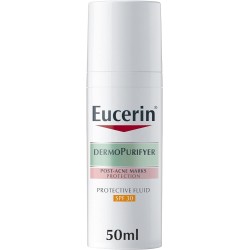 Eucerin DermoPurifyer سائل وقائي للتحكم في زيوت البشرة بعامل حماية من الشمس 30 أبيض 50 مل