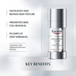 Eucerin سيرم هيالورون فيلر التقشير الليلي ثنائي المفعول X15ML (2724)