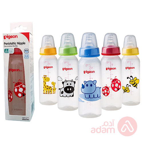 PIGEON PLASTIC FEEDER 240ML DECORATED