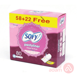 SOFY PANTYLINERS CLEAN & PURE 80PADS SOFY PANTYLINERS CLEAN & PURE 80PADS