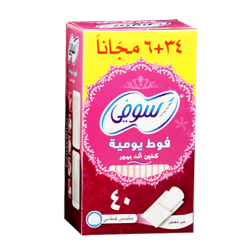 SOFY PANTYLINER DAILY CLEAN & PURE FRESH - 40 PCS