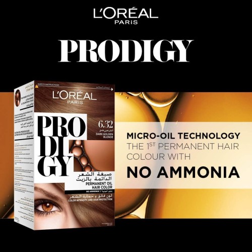 LOREAL PRODIGY OIL H.COLOR NO. 6.32