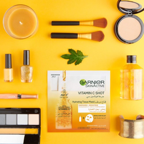 GARNIER SA قناع مناديل فيتامين سي شوت