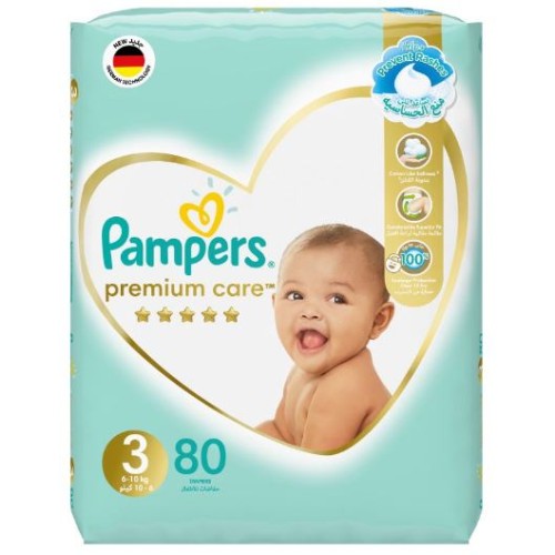 PAMPERS PREMIUM CARE DIAPERS NO.3 (80D)
