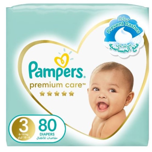 PAMPERS PREMIUM CARE DIAPERS NO.3 (80D)